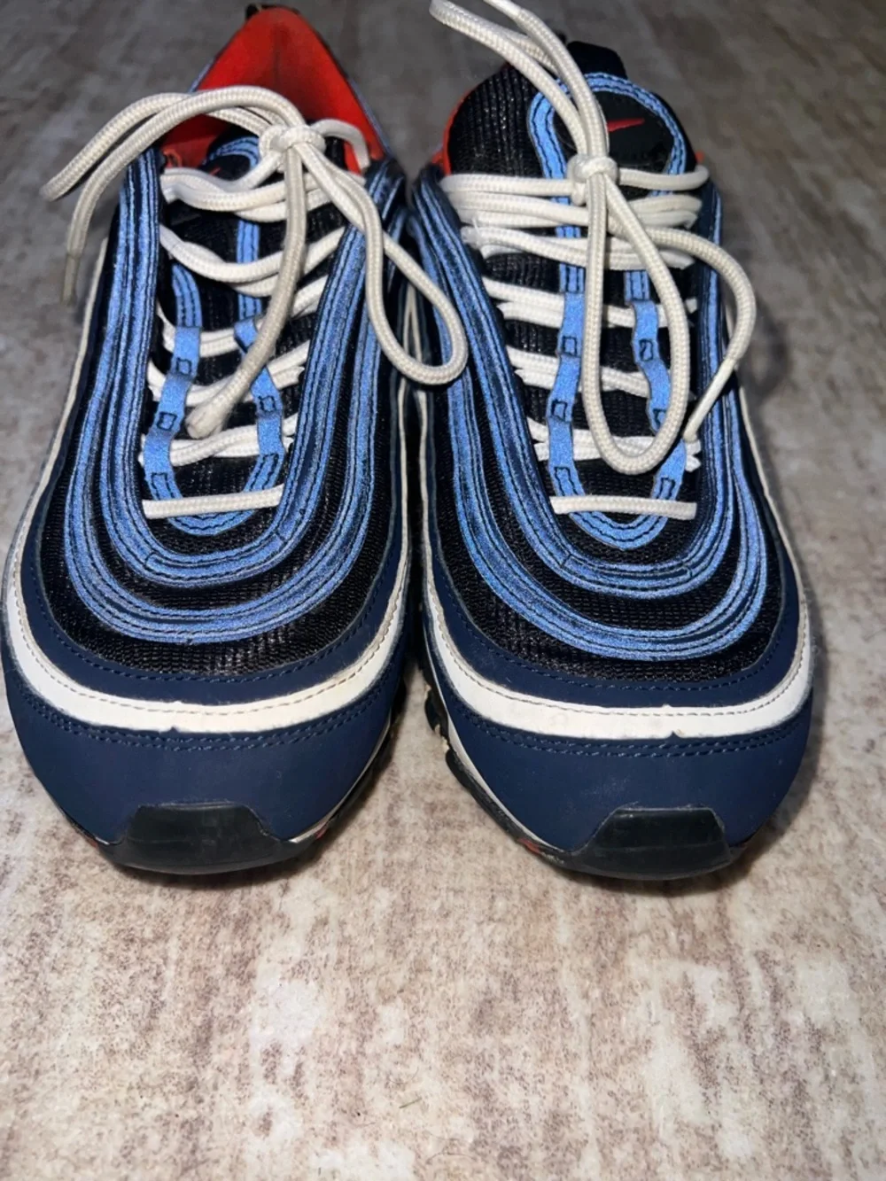 Nike Men’s Navy, White and Red Air Max 97 Sneakers